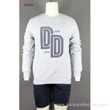 Men's pullover sweatshirt without hood